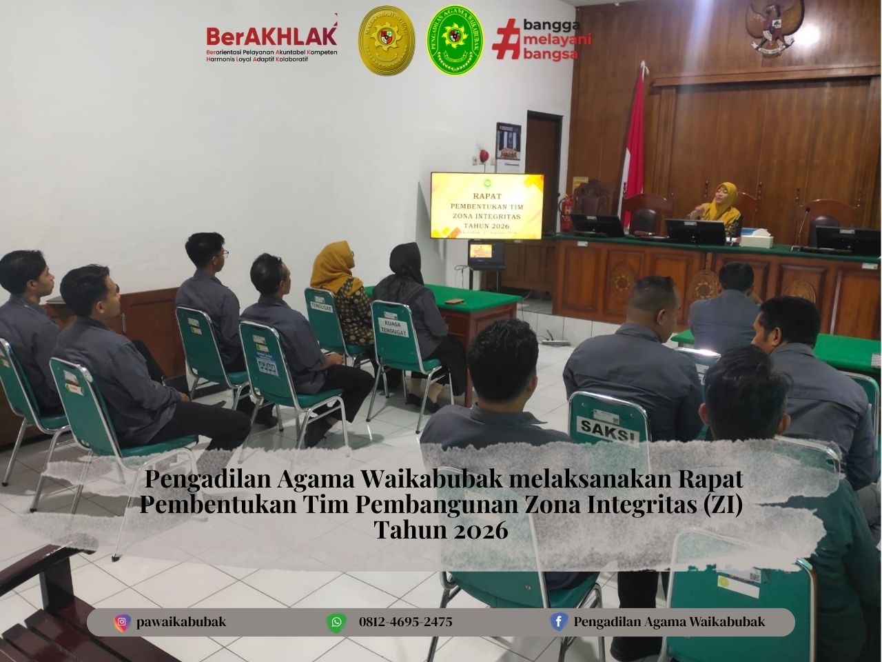 Pengadilan Agama Waikabubak Gelar Rapat Pembentukan Tim Zona Integritas Tahun 2026